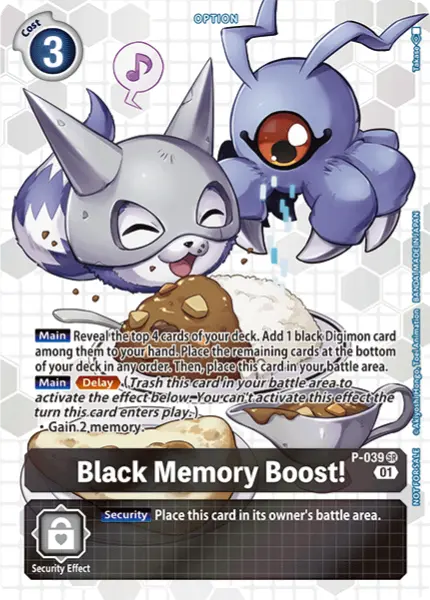 Digimon TCG Card P-039_P1 Black Memory Boost!