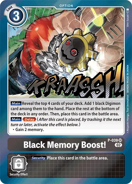 Digimon TCG Card 'P-039_P4' 'Black Memory Boost!'