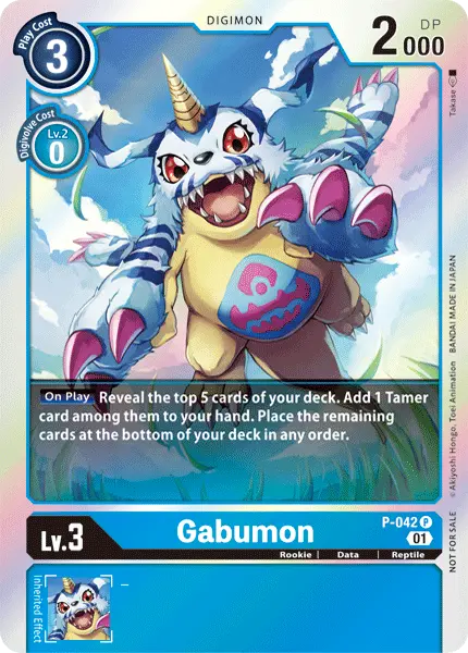 Digimon TCG Card 'P-042' 'Gabumon'