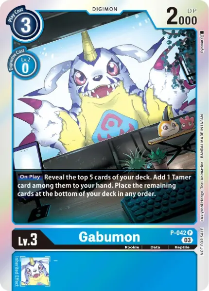 Digimon TCG Card 'P-042_P2' 'Gabumon'