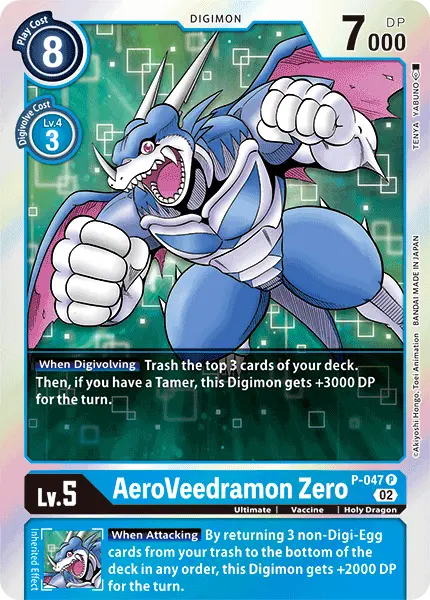 Digimon TCG Card 'P-047_P2' 'AeroVeedramon Zero'