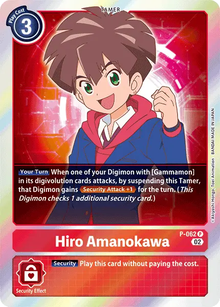 Digimon TCG Card P-062_P1 Hiro Amanokawa