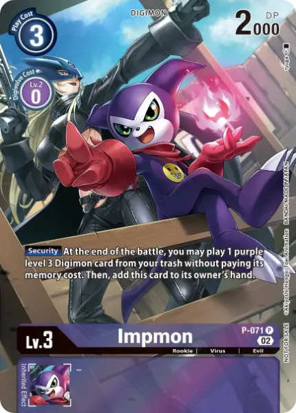 Digimon TCG Card P-071_P1 Impmon