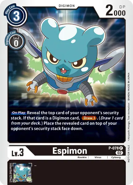 Digimon TCG Card 'P-078' 'Espimon'