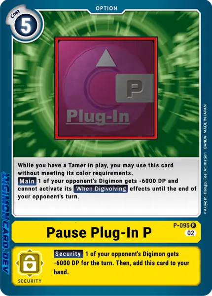 Digimon TCG Card P-095 Pause Plug-In P