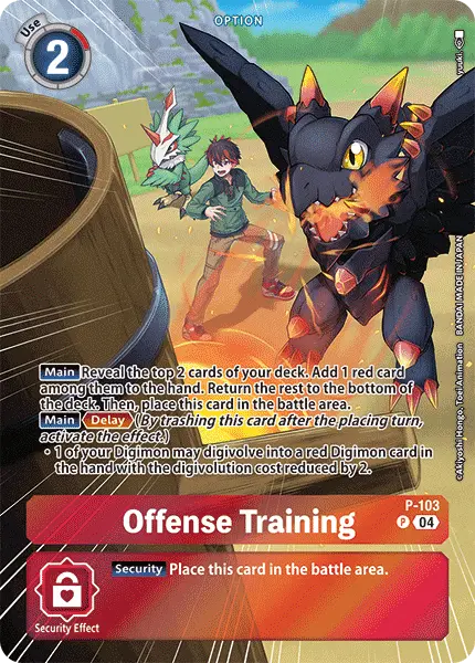 Digimon TCG Card 'P-103_P1' 'Offense Training'