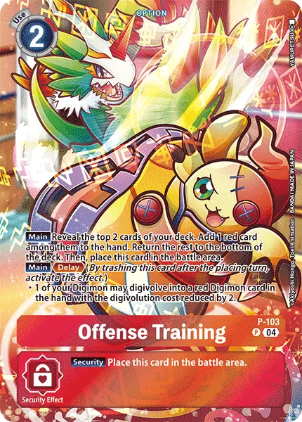 Digimon TCG Card 'P-103_P2' 'Offense Training'