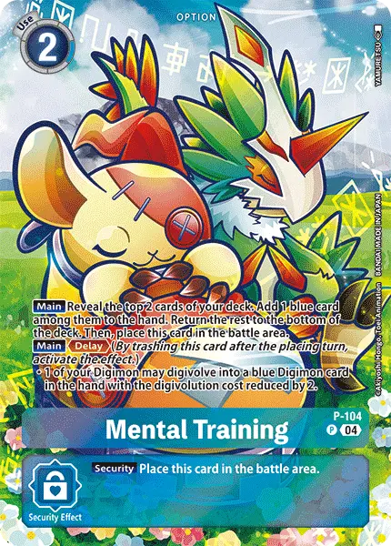 Digimon TCG Card 'P-104_P1' 'Mental Training'