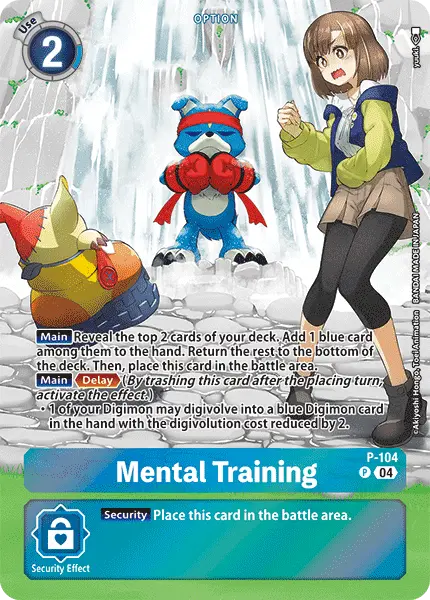 Digimon TCG Card P-104_P2 Mental Training