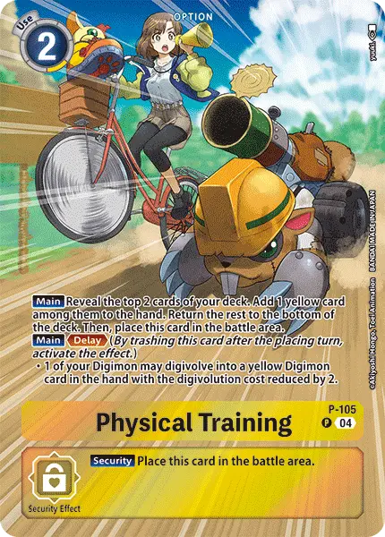 Digimon TCG Card 'P-105_P2' 'Physical Training'