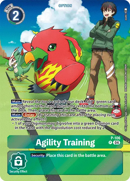 Digimon TCG Card P-106_P1 Agility Training