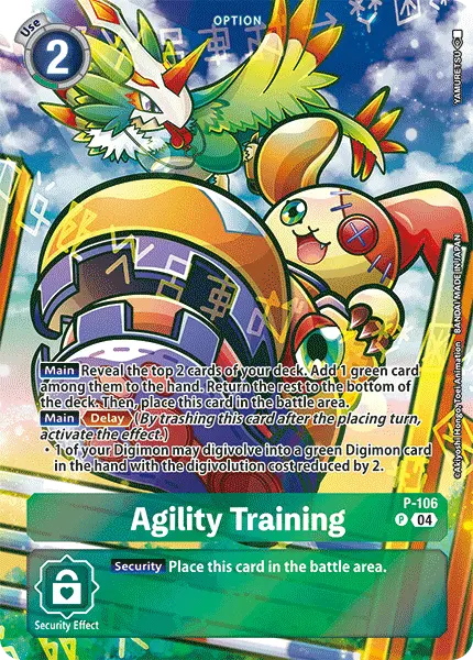 Digimon TCG Card 'P-106_P2' 'Agility Training'