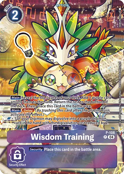 Digimon TCG Card P-108_P1 Wisdom Training