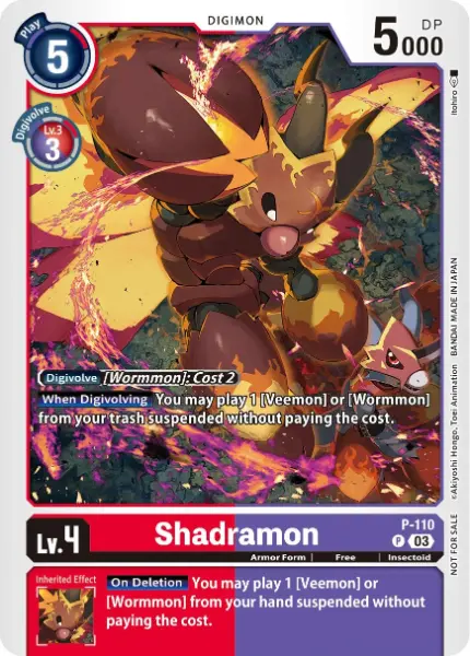 Digimon TCG Card P-110 Shadramon