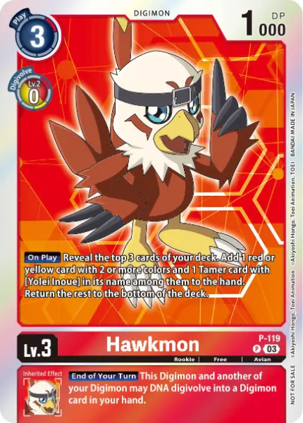 Digimon TCG Card P-119 Hawkmon