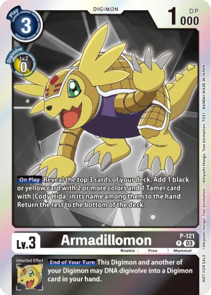 Digimon TCG Card 'P-121' 'Armadillomon'