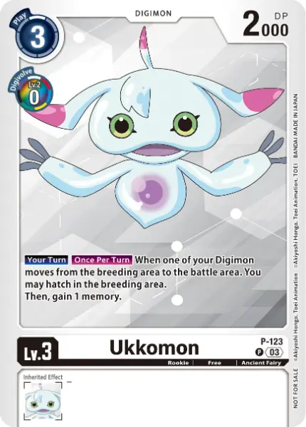 Digimon TCG Card P-123_P1 Ukkomon