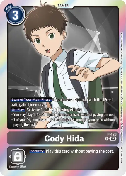 Digimon TCG Card P-128 Cody Hida