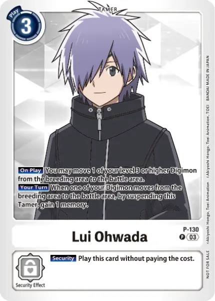 Digimon TCG Card P-130_P1 Lui Ohwada