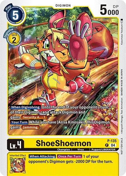 Digimon TCG Card 'P-135' 'ShoeShoemon'