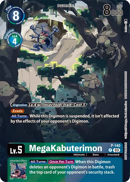 Digimon TCG Card 'P-140' 'MegaKabuterimon'