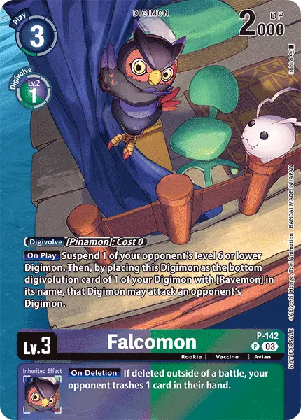 Digimon TCG Card P-142 Falcomon