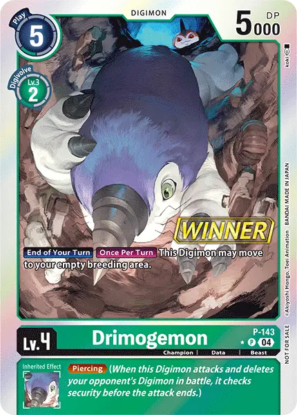 Digimon TCG Card P-143_P1 Drimogemon