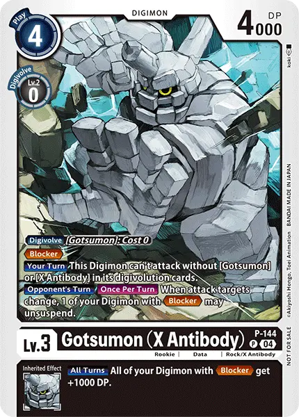 Digimon TCG Card P-144 Gotsumon (X Antibody)