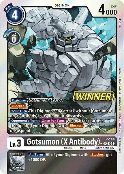 Digimon TCG Card 'P-144_P1' 'Gotsumon (X Antibody)'