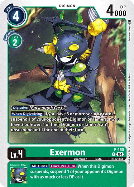 Digimon TCG Card 'P-150' 'Exermon'