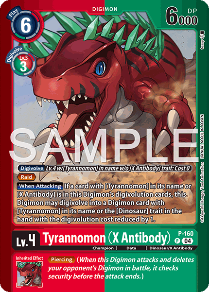 Digimon TCG Card 'P-160_P1' 'Tyrannomon (X Antibody)'
