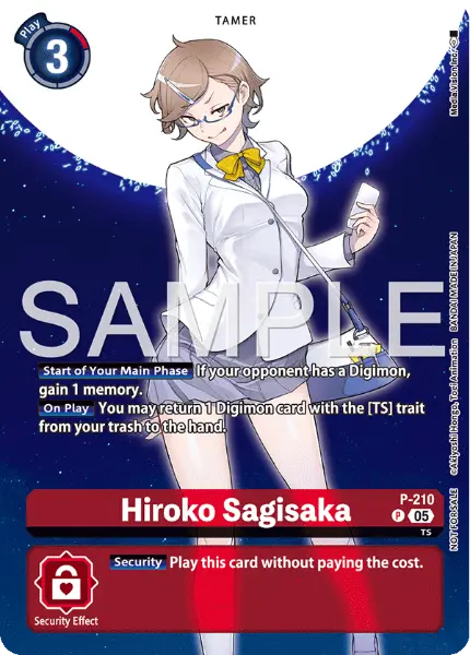 Digimon TCG Card 'P-210' 'Hiroko Sagisaka'