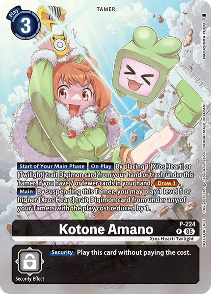 Digimon TCG Card 'P-224' 'Kotone Amano'