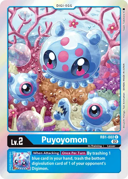 Digimon TCG Card RB1-002 Puyoyomon