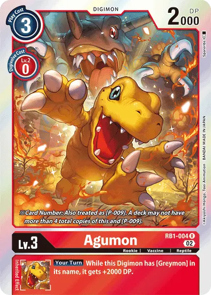 Digimon TCG Card 'RB1-004' 'Agumon'