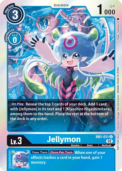 Digimon TCG Card RB1-011_P1 Jellymon