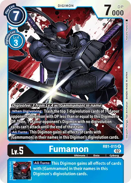 Digimon TCG Card RB1-015 Fumamon