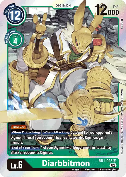 Digimon TCG Card 'RB1-025' 'Diarbbitmon'