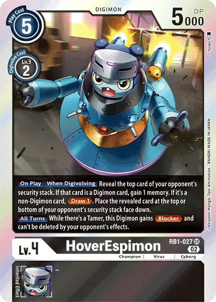 Digimon TCG Card RB1-027 HoverEspimon