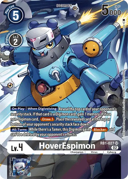 Digimon TCG Card 'RB1-027_P1' 'HoverEspimon'