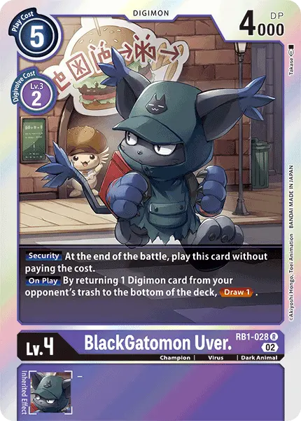 Digimon TCG Card RB1-028 BlackGatomon Uver.