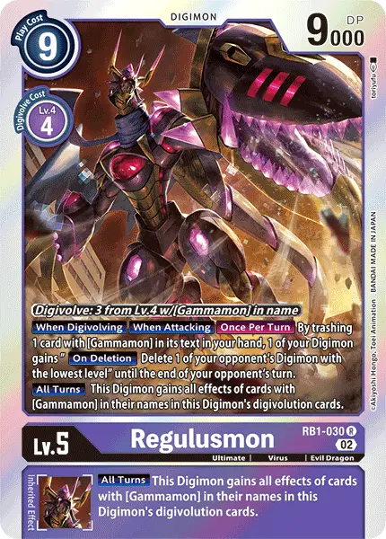 Digimon TCG Card 'RB1-030' 'Regulusmon'