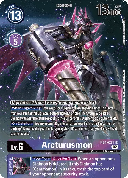 Digimon TCG Card 'RB1-031_P1' 'Arcturusmon'