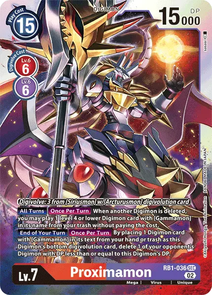 Digimon TCG Card 'RB1-036' 'Proximamon'