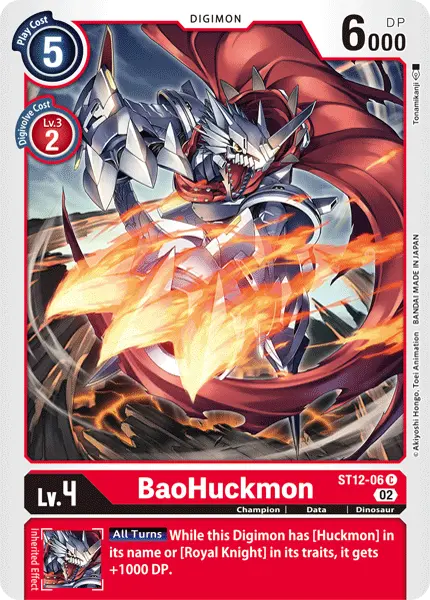 Digimon TCG Card 'ST12-006' 'BaoHuckmon'
