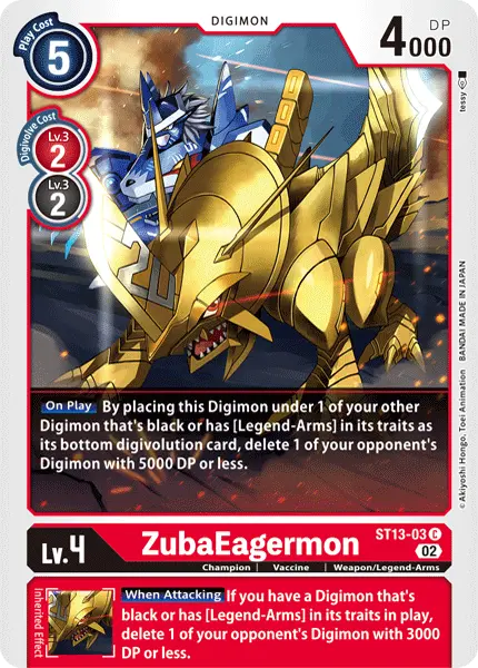 Digimon TCG Card 'ST13-003' 'ZubaEagermon'
