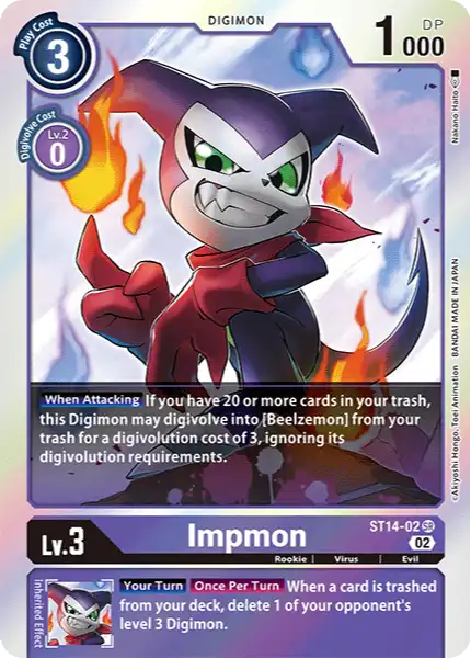 Digimon TCG Card 'ST14-002' 'Impmon'