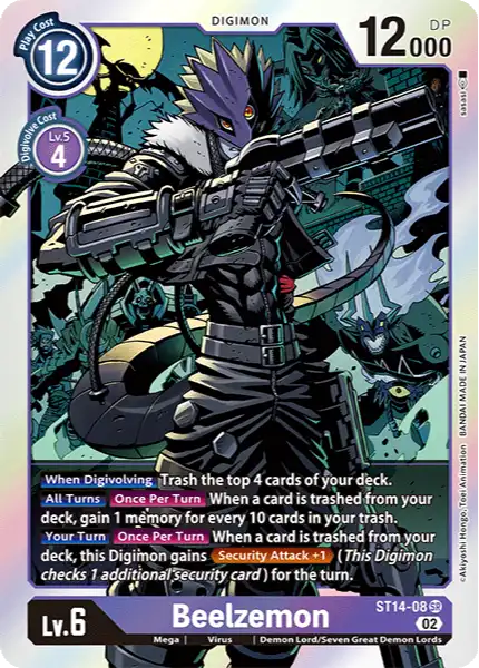 Digimon TCG Card 'ST14-008' 'Beelzemon'