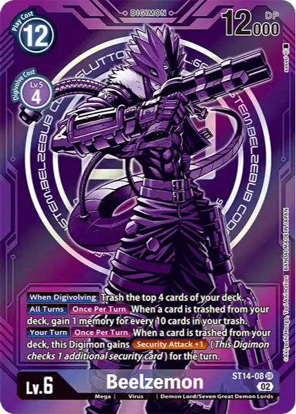 Digimon TCG Card ST14-08_P1 Beelzemon