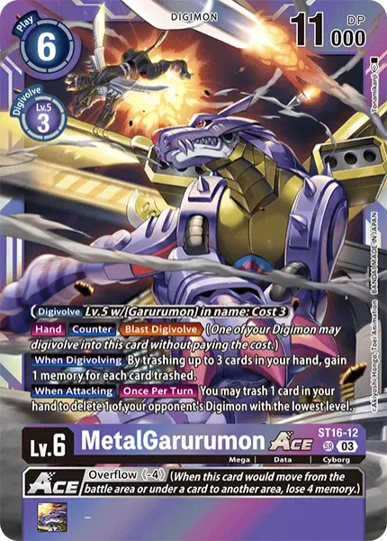 Deck BT13 MetalGarurumon Ace with preview of card ST16-012